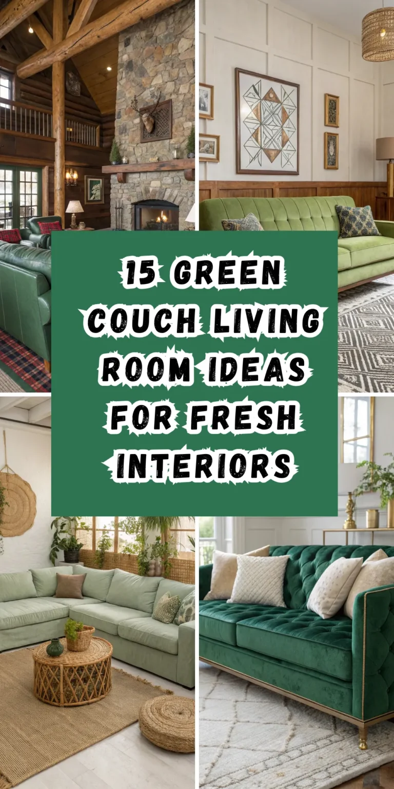 15 Green Couch Living Room Ideas for Fresh Interiors